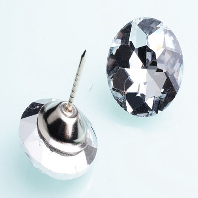중국 투명한 25mm 직경이 다 작풍 각종 크기 수정같은 모조 다이아몬드에 의하여 단추를 끼웁니다 협력 업체