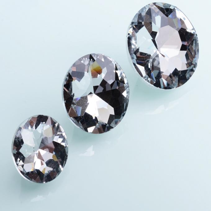 투명한 25mm 직경이 다 작풍 각종 크기 수정같은 모조 다이아몬드에 의하여 단추를 끼웁니다