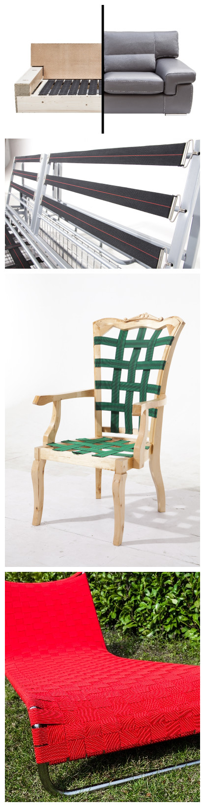 3개 인치 가구 성분에 의하여 길쌈되는 고무 가죽 끈/유액 탄력 있는 의자 가죽 끈